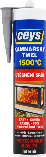 Kaminarski vatrootporni kit 310 ml crni CEYS