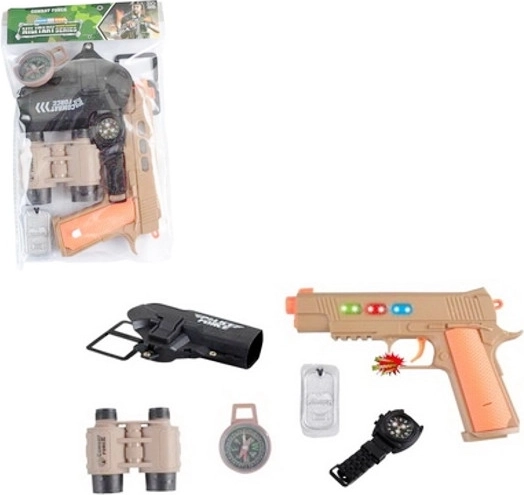 Military set with toy pistol for little commanders