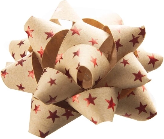 Papirnata rozeta u obliku zvijezde od kraft papira, bež 5 cm (mix 3 varijante)