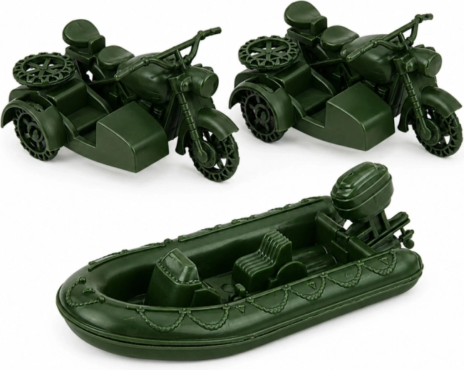 A variety of military vehicles for action missions