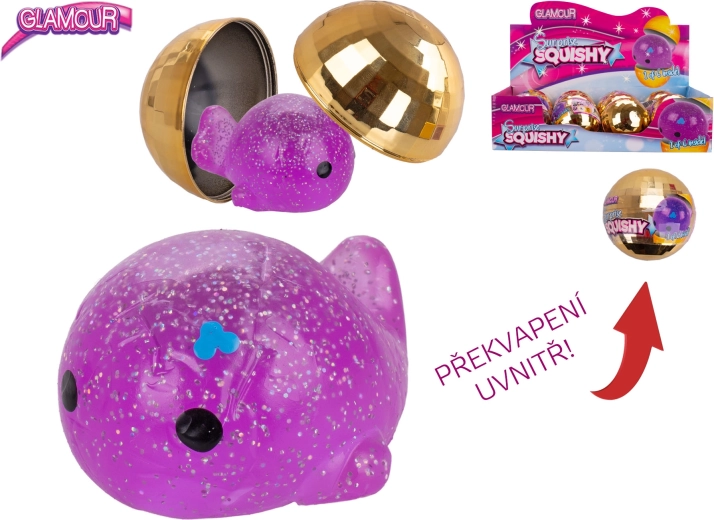 Glamour sjajna kugla s iznenađenjem – rastezljiva antistres životinjica