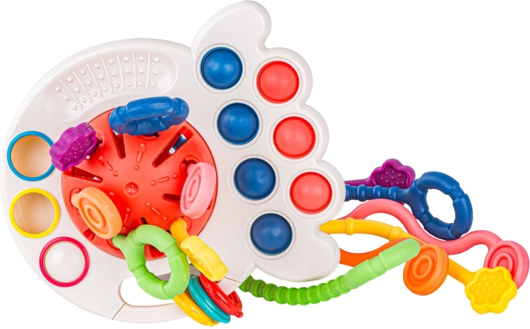 Pop-it bumps and sliding elements for smart fun