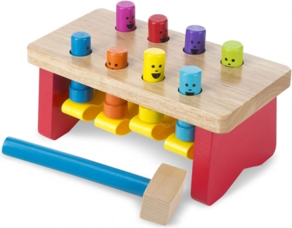 Drvena udaraljka MELISSA & DOUG s obojenim klinovima