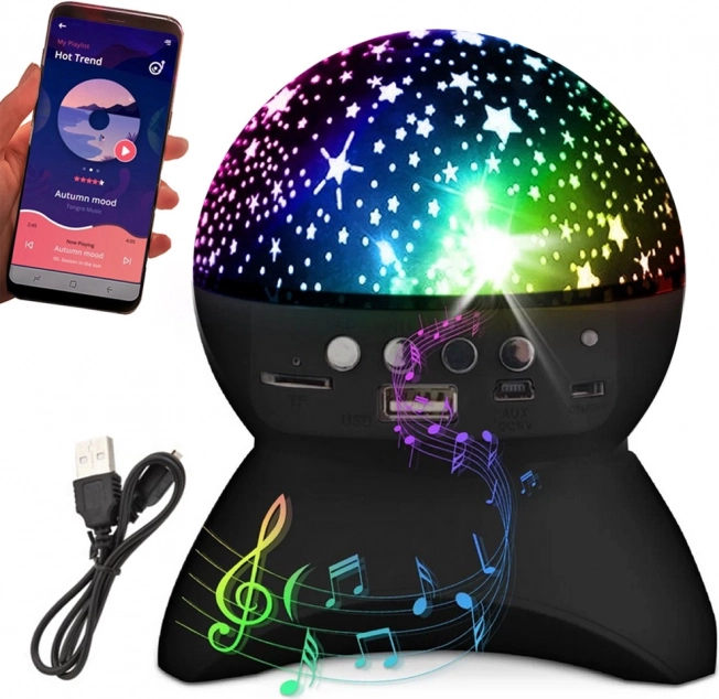 Zvjezdani projektor noćno svjetlo s Bluetooth zvučnikom
