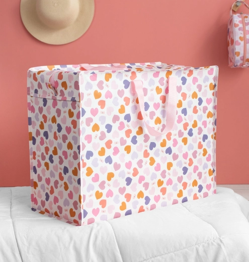 A Little Lovely Company XL torba za pohranu s motivom srca