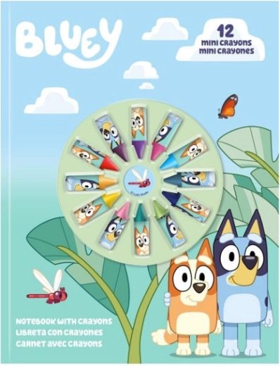 Bilježnica BLUEY s 12 mini drvenih bojica