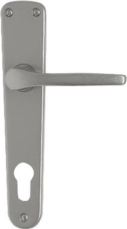 Kvaka sa štitnikom MONET za cilindrični uložak 90 mm, aluminij, srebrna