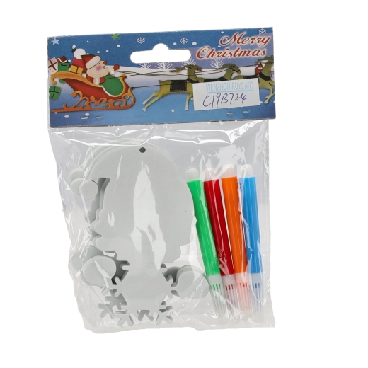 Sve u jednom: 3 ukrasa + 4 šarena flomastera