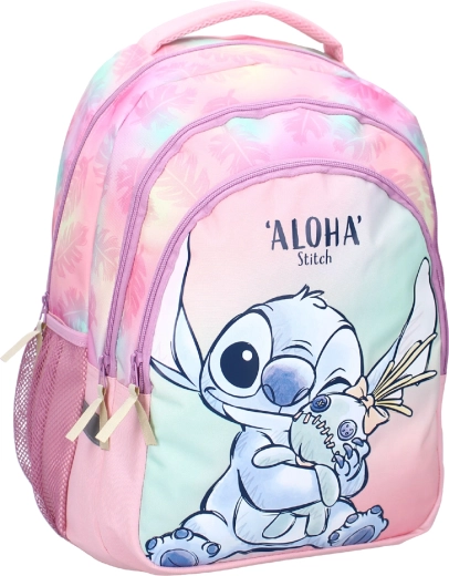 Školski ruksak Disney Stitch Wild Energy Aloha ružičasto-plavi 35 l
