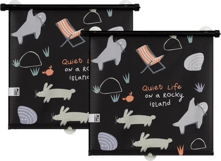 LEOKID car sun shades 2 pcs Rocky Island