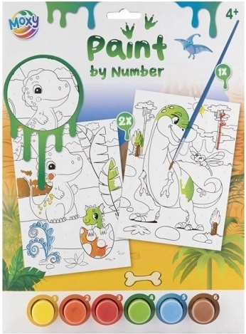 Slikanje po brojevima A4 – Dinosaure