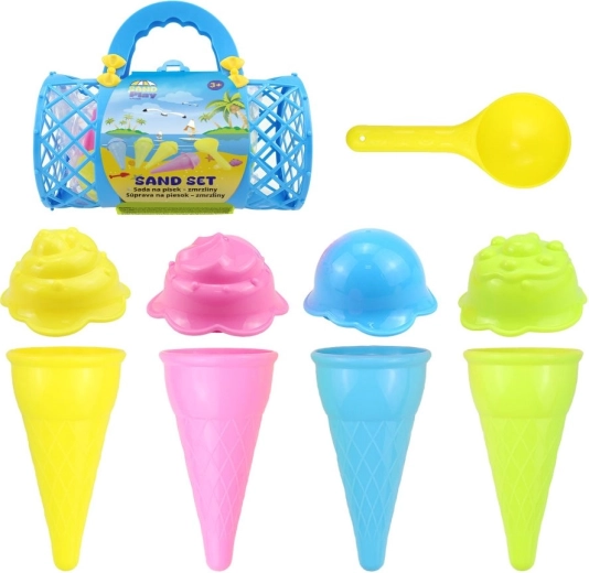 Sladoledni kalupi: 4 korneta i 4 kuglice