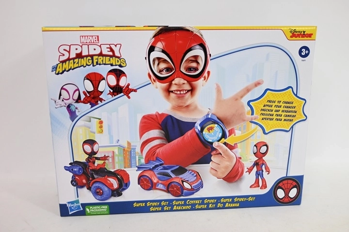 Spidey i nevjerojatni prijatelji – set 2 vozila i 2 figurice s maskom i narukvicom