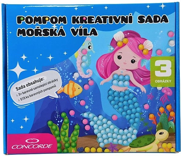 Kreativni set s pomponima Morska vila CONCORDE