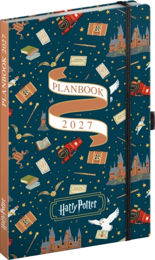 Notique planbook dnevnik i bilježnica Harry Potter – Hogwarts Express 2027, 13 × 21 cm