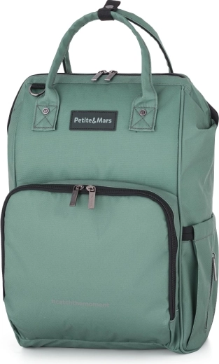 Petite&Mars ruksak za previjanje za kolica Jack Catchthemoment Misty Green