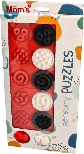 Kontrastni senzorički puzzle prsteni XL 6m+ Mom's Care