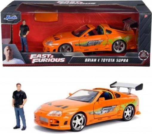 Brzi i žestoki Toyota Supra 1995 1:24 s figuricom Briana O’Connera