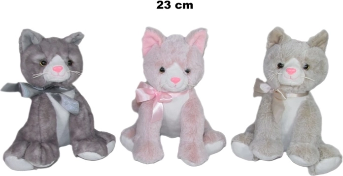 Plišana mačka 23 cm (mix boja)