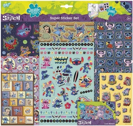 Disney Stitch super set naljepnica – 8 listova