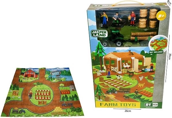 Set farme s gospodarskom zgradom i podlogom za igru