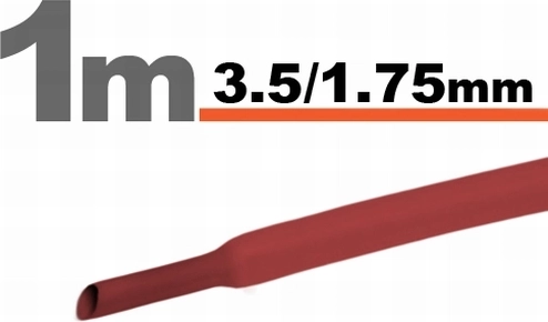 Red heat-shrink tubing 3.5/1.75 mm