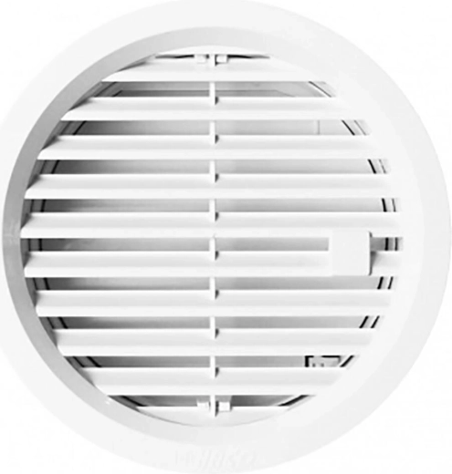 Zatvoriva ventilacijska rešetka 125 mm, bijela plastična