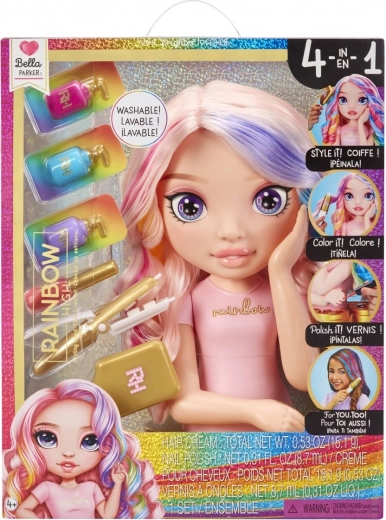Glava za frizure RAINBOW HIGH Bella 4 u 1