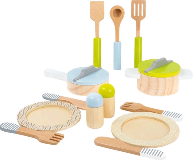 Wooden design in soft colours