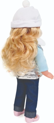 Stilskog zimskog odjevnog seta sa srebrnim prslukom