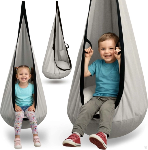 Neo-Sport kids hanging swing cocoon grey - 1 pc