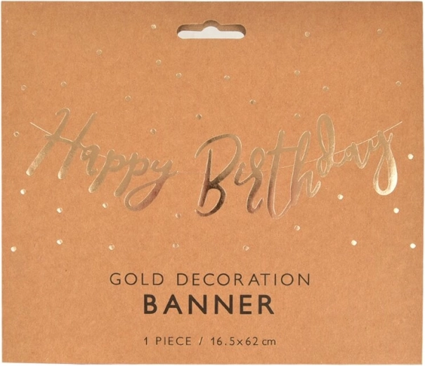 Girlanda Happy Birthday zlatna papirnata