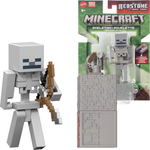 Minecraft Skeleton Figure from the Redstone Charged Series with Accessories