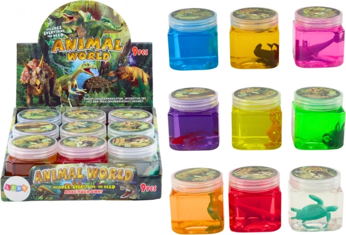 Glutek Slime sa životinjskim figuricama 150 g u različitim bojama
