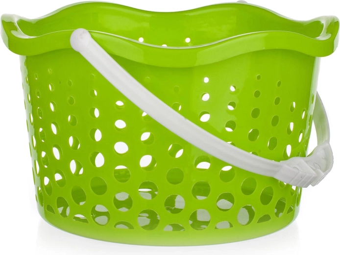 Viseća košarica za štipaljke zelena, plastična, promjer 19 cm