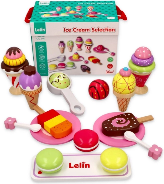 Drvena set sladoleda Lelin - 25 komada