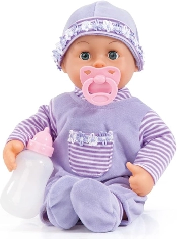 Interaktivna lutka beba Bayer Design First Words, ljubičasta, 38 cm