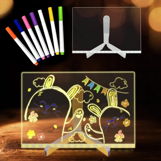 Glowing acrylic panel for bold drawings