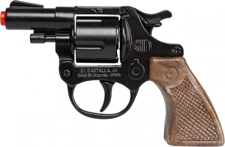Policijski revolver metalni crni 8 metaka