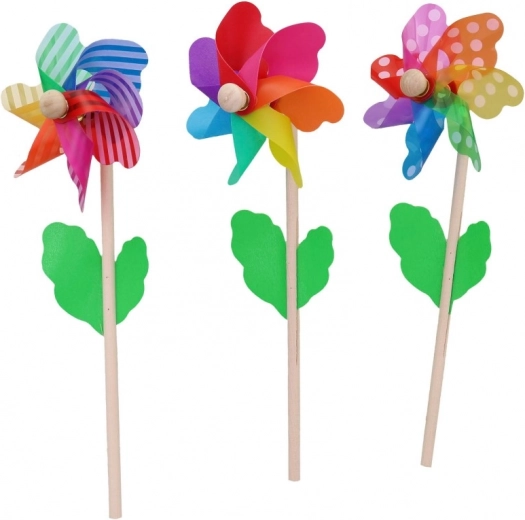 Drveni vjetrenjača 12 cm, 3 vrste