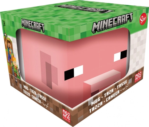 3D šalica praščić MINECRAFT 440 ml