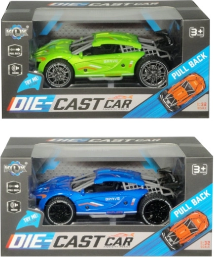 Metalni sportski autić sa svjetlom i povratnim navijanjem