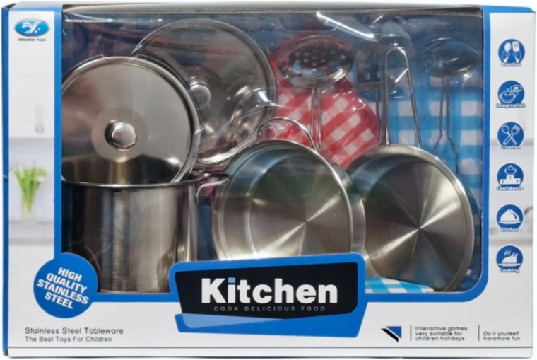Children's Metal Cookware Kitchen Set