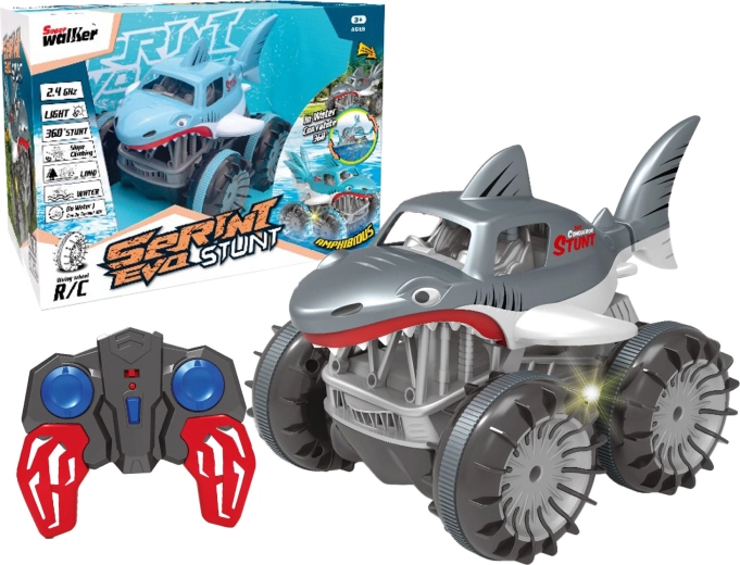 R/C amfibijski kaskaderski auto morski pas 4WD 2,4 GHz