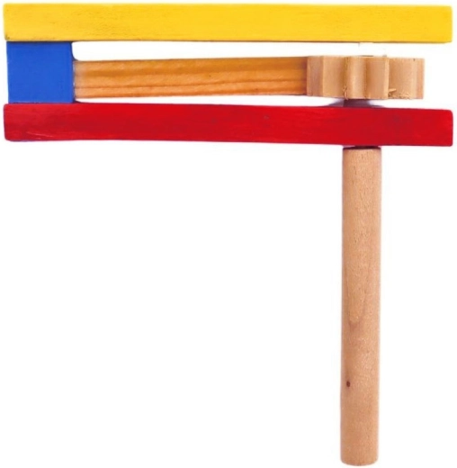 Wooden colorful Easter noisemaker 11 cm - 1 piece