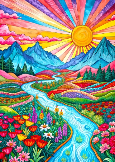 Enjoy puzzle Šarena visoravan 1000 dijelova