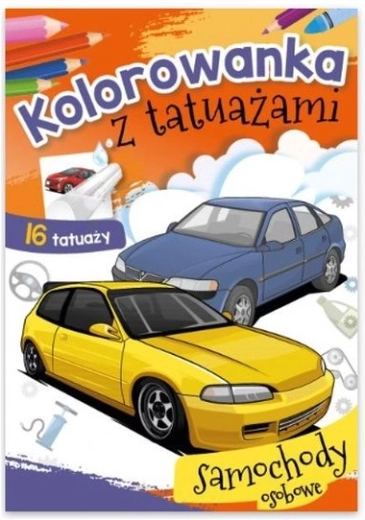 Klakson tattoo – car coloring pages and washable temporary tattoos