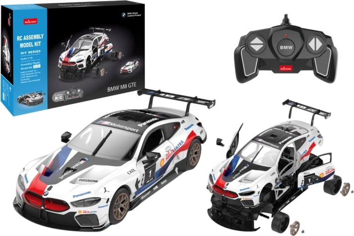 Kreativni Set Auto RC BMW M8 GTE 1:18 Bijeli Model