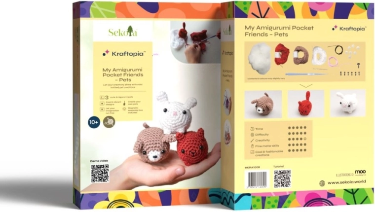 3 preslatke amigurumi životinjice u jednom setu