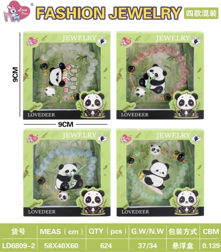 Set nakita s pandama – ružičasta dječja narukvica